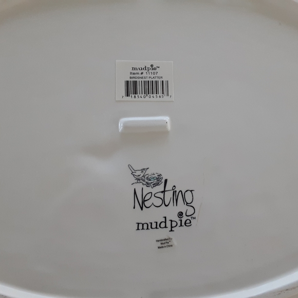 Mud Pie Bird Nest Serving Platter New - Picture 3 of 3